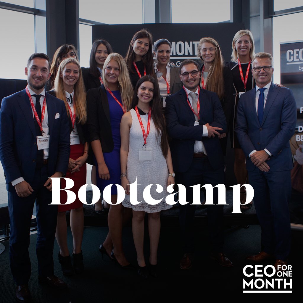 CEOfor1Month's tweet photo. Bootcamp is almost here! Stay tuned as we´ll soon announce our 10 finalists. #CEO1Month https://t.co/3TErC1yibt
