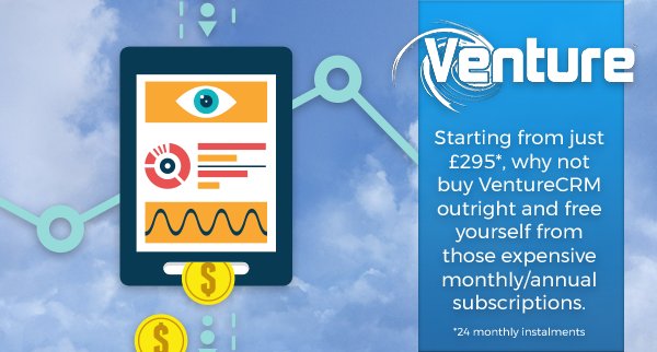 VentureCRM's tweet photo. You can buy VentureCRM outright - other CRM solutions only give you the option to pay monthly. https://t.co/Ac6wt8lxZA