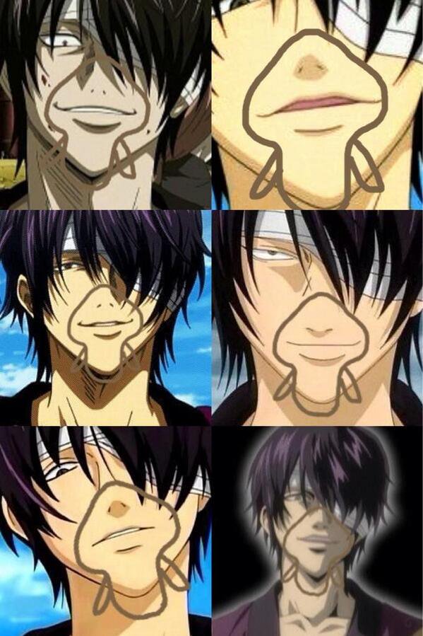 銀魂大好き 画像 Pa Twitter 高杉の口元がなめこだって言うからやってみたら予想以上になめこだったという 銀魂