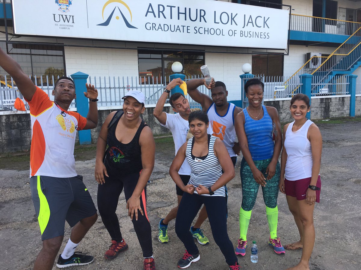 vishyan1's tweet photo. GSB Runners after Saturday run look out UWI Half we coming @lokjackgsb @UWI_StAugustine @UWISPEC https://t.co/woDpO5RoPP