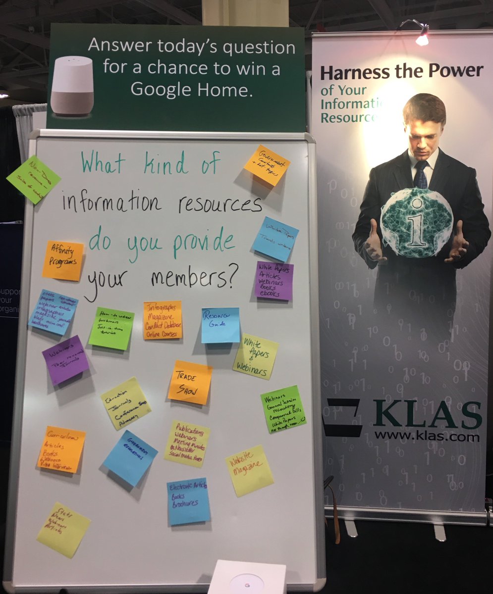 KLASlibraries's tweet photo. Knowledge is power. #KLAS empowers members with personalized info services. #ASAE17 #ASAE2017 #Booth540 #knowledgemanagement #bepowerful https://t.co/dgOrk2ERKE