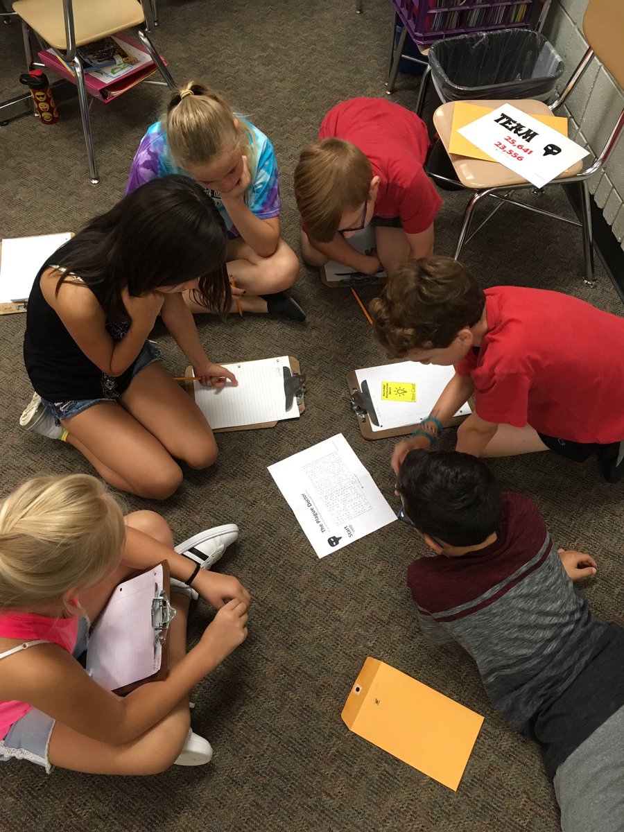 VanceElementary's tweet photo. 5th grade mathematicians are participating in an escape room/puzzle solving challenge! #dynamiclearningexperience https://t.co/8UekaAETWh