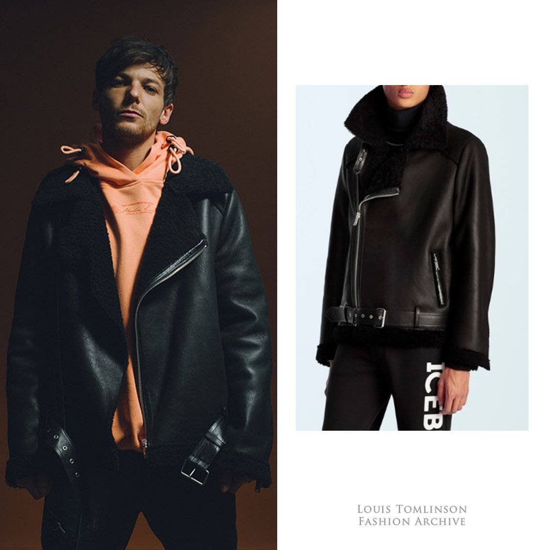 Louis Tomlinson Black Suede Leather Jacket