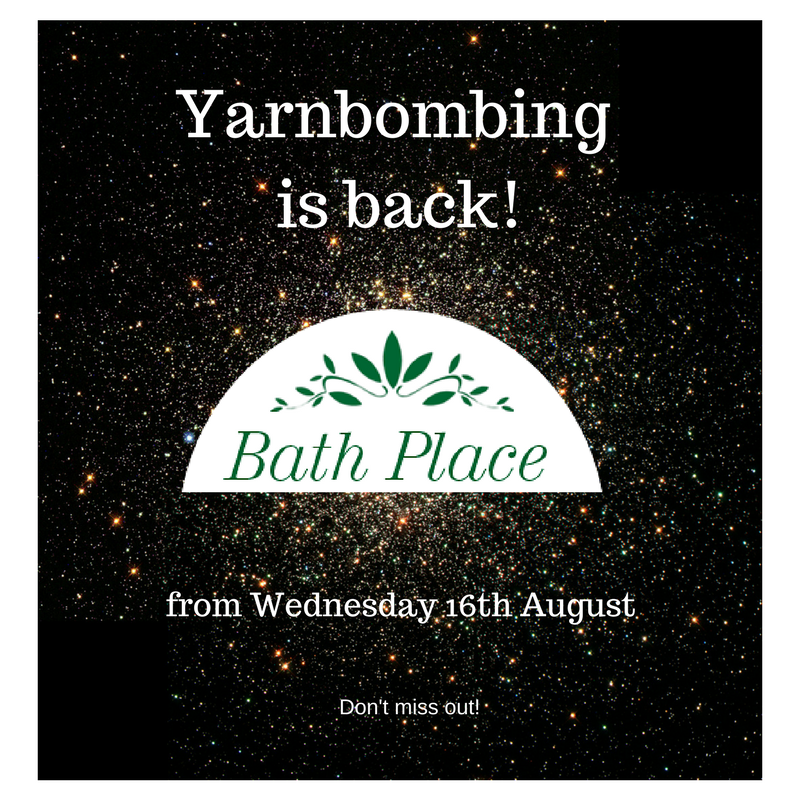 BathPlaceTA1's tweet photo. #Yarnbombing is back on #BathPlaceTaunton. Come and take a look from Weds morning onwards... https://t.co/QCARFD78vO