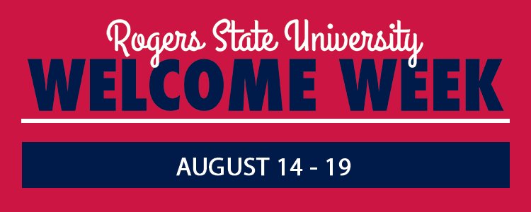 RogersStateU's tweet photo. Welcome Back to #HillcatNation Students! Come meet new friends and reconnect with old ones at Welcome Week. https://t.co/rBXGVB4G0G https://t.co/PURB2thFKx