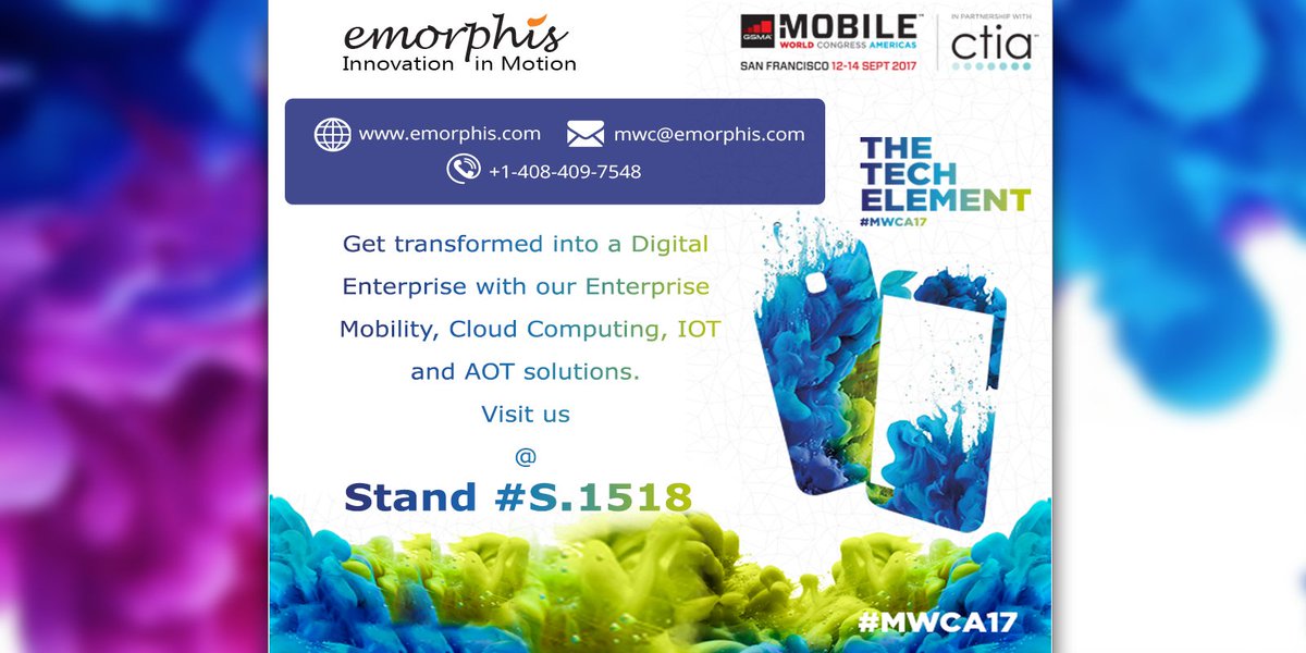 EmorphisTech's tweet photo. Mark your Calendars: #MWCA-SanFrancisco, September 12-14, 2017 https://t.co/6BTHJVeWZi