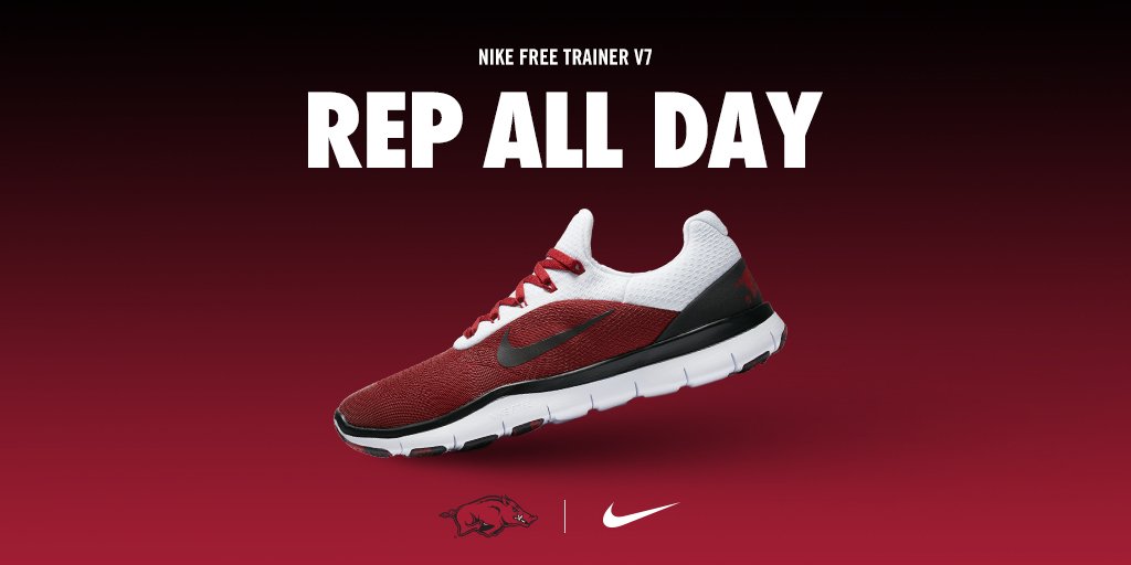 arkansas razorback nike free trainer v7
