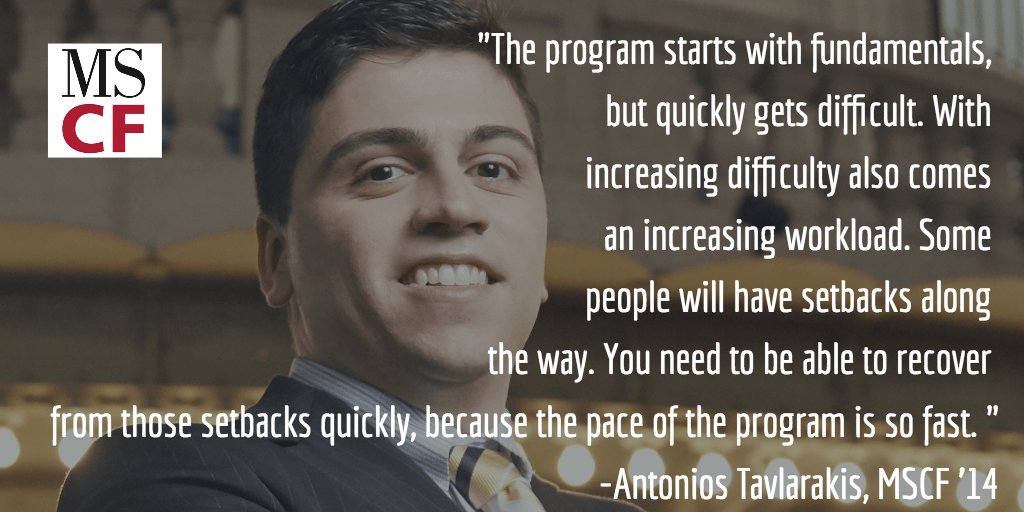 CompFinanceCMU's tweet image. Antonios Tavlarakis, #MSCF14, discusses the rapid pace of the #MSCF program bit.ly/2ph0eqW #MSCFAlumni
