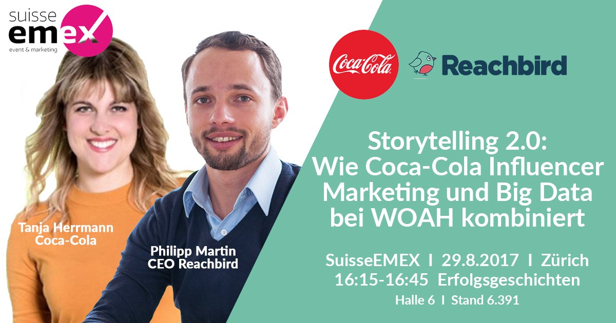 Philipp Martin &amp; Tanja Herrmann (Country Project Manager WOAH, Coca-Cola) werden über unsere Erfolgsgeschichte auf der SuisseEMEX sprechen.