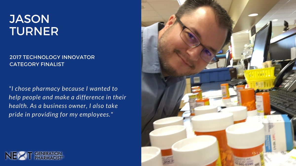 nextgenpharm's tweet photo. Meet Technology Innovator finalist Jason Turner of Moundsville Pharmacy in Moundsville, WV. https://t.co/WqUsMCNXxX