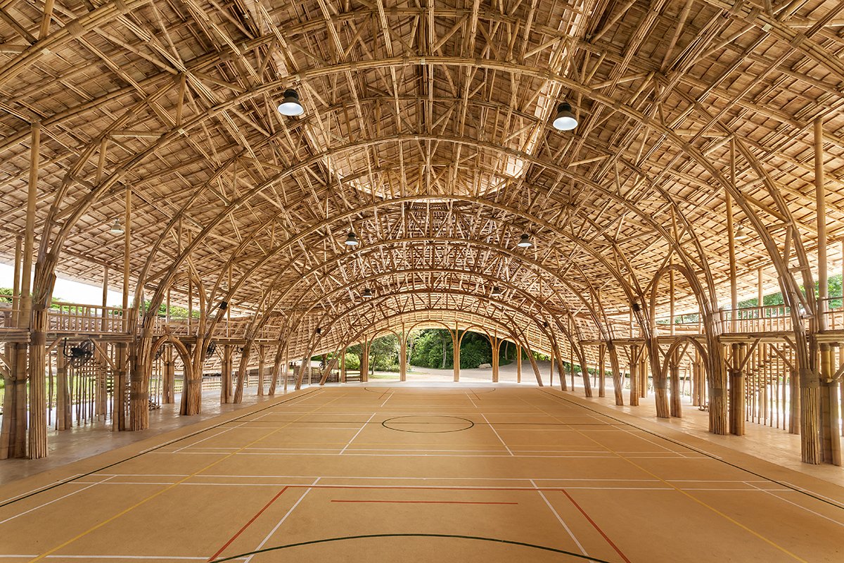 architectmag's tweet photo. The Bamboo Sports Hall's design was inspired by the shape of the lotus flower: https://t.co/fgaKeeF3Ss https://t.co/9CXAm43fJv
