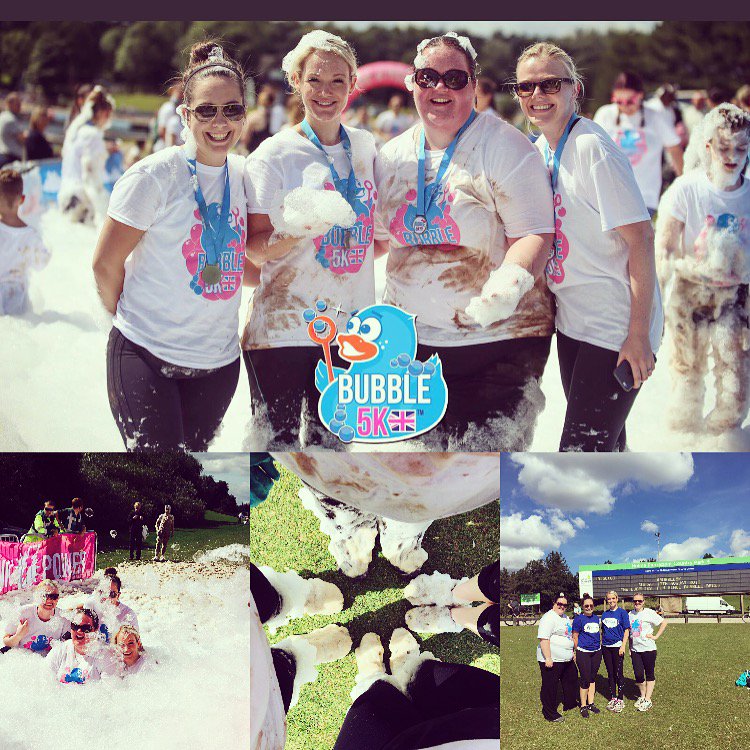 eahspickeverard's tweet photo. Getting frothy on the 5k bubble run for Mind! Great fun and a step towards fundraising target for this important cause @bwbconsulting https://t.co/EpCo8qLyo5