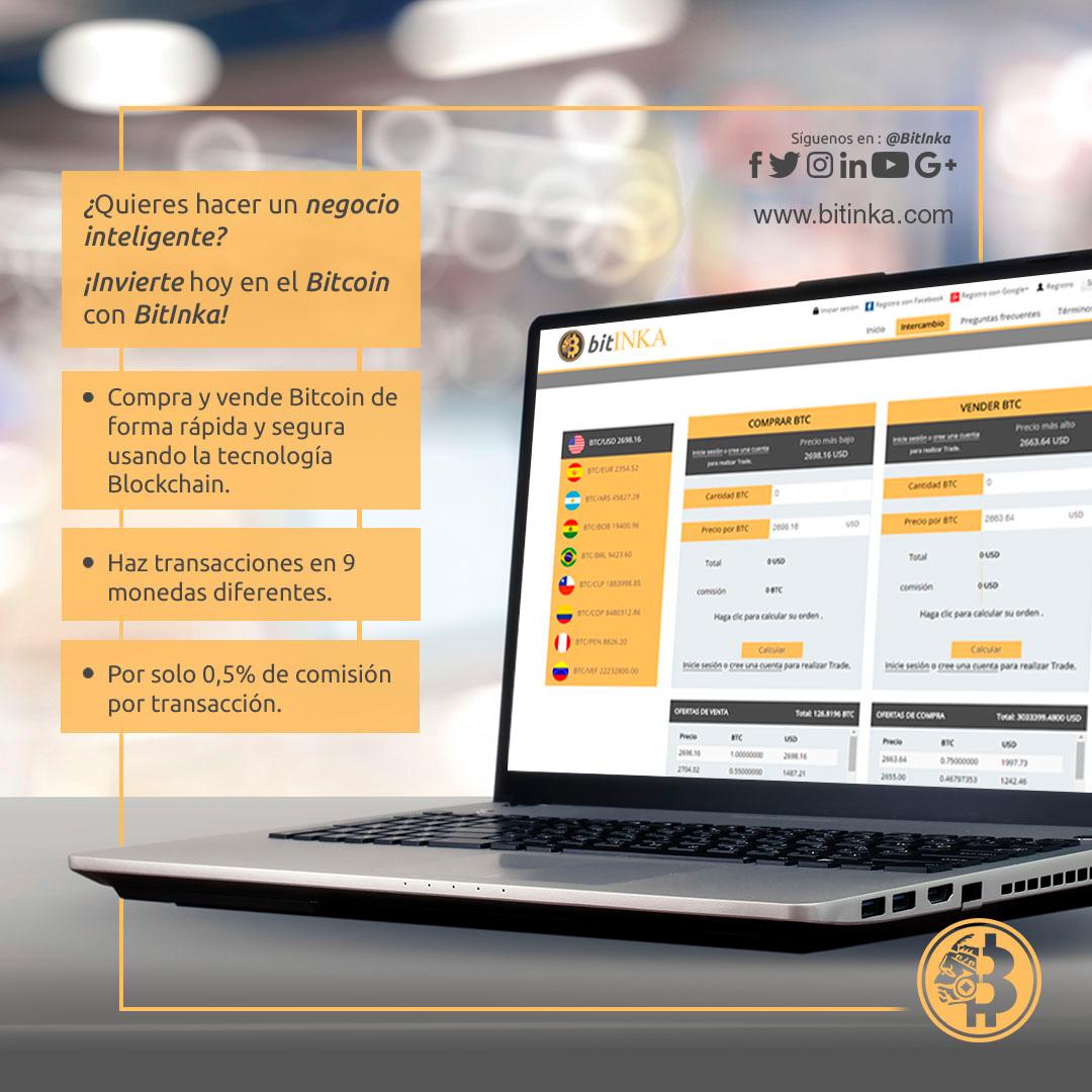 BitInka's tweet photo. Únete a BitInka el exchange #1 de Latinoamérica. ¡Ingresa ya y haz un #NegocioInteligente! #BitInka #ATCBitInka #Exchange #BTC #Trade https://t.co/FkTDL6vKSL