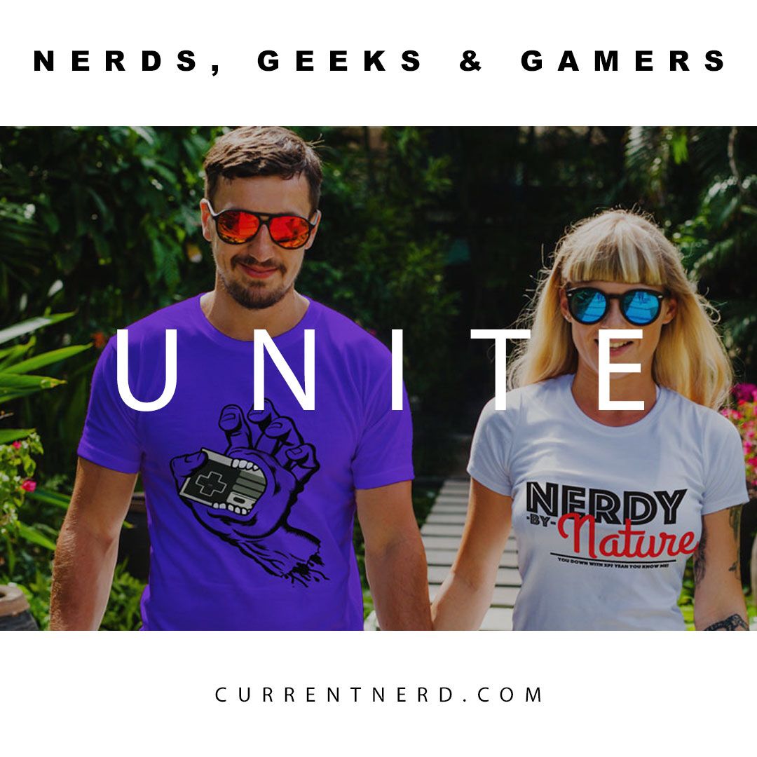 CurrentNerd's tweet photo. Nerds, Geeks & Gamers Unite! #currentnerd #streetwear #nerds #nerd #geek #Geeks #gamer #gamers #videogames #MMO #comicbooks #unite #clothes https://t.co/c9r4HWEHQa