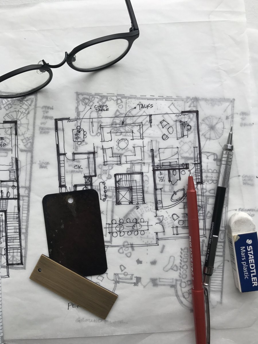 Space, light, and form should all be considered-- from the first sketch to the finished product. #marchandwhite #interiordesign