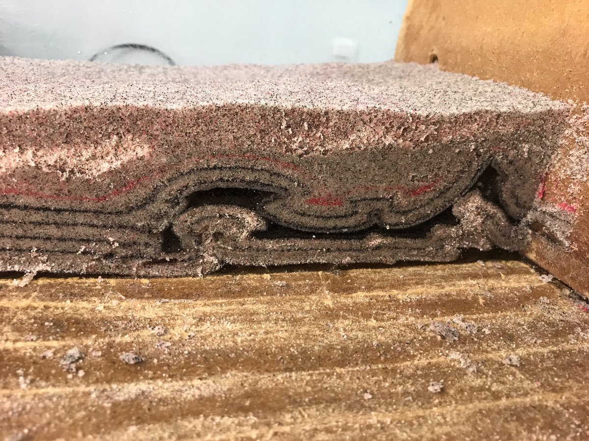 GeoSciTweeps's tweet image. Hello GeoSciTweeps! I&apos;m Cara, Assistant Prof in @unlcas Nebraska. I run an analog modeling lab; here&apos;s a recent experiment. #analoglab