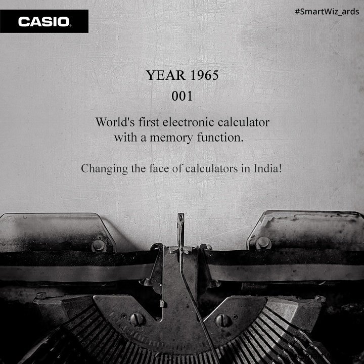 CasioIndia's tweet photo. In September 1965, Casio released the 001, the world's first electronic calculator with a memory function. #CasioLegacy #BeCasioCool https://t.co/o03CByBDDl