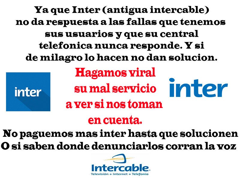 autorepuestodch's tweet photo. @jgoiteb @TuMundoInter @InterCliente @sundde_ve @Conatel @InterCliente #internoresponde en su central telefónica #nopaguesinter hasta q solucionen #interaumentaynosirve @TumundoInter @sundde_ve https://t.co/EdvxanvxOv