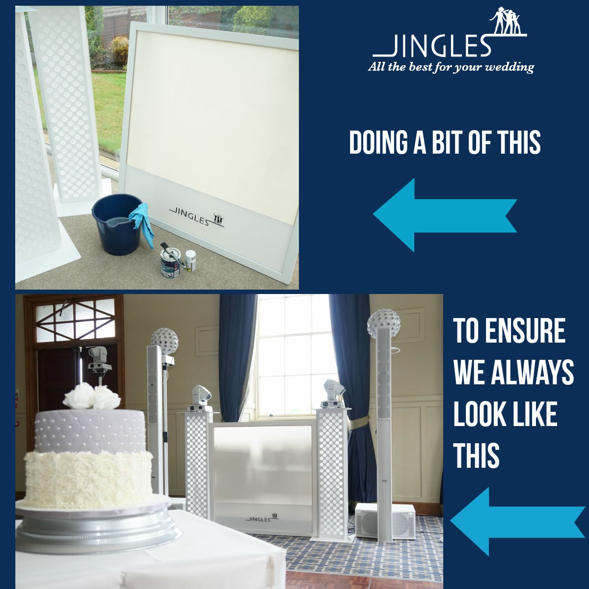 DiscoJingles's tweet photo. Jingles….all the best for your wedding
#ultimatewhiteweddingdisco #getstunning #keepingupstandards
@DiscoJingles 
#fb https://t.co/ipUd7kv2NQ