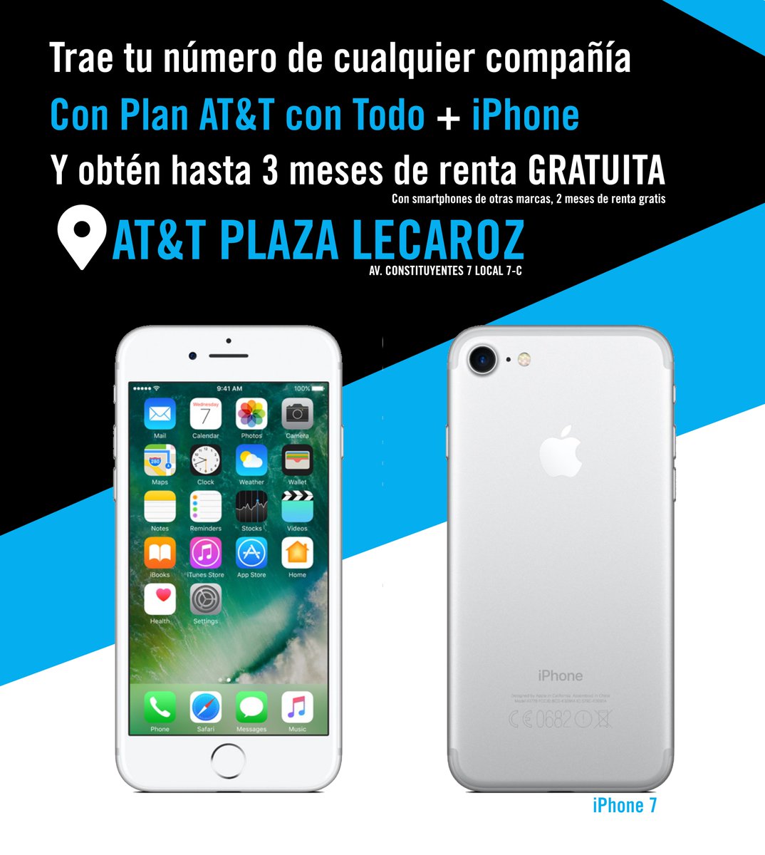 ConexionDmx's tweet photo. Trae tu número de cualquier compañía, en un plan #ATT con todo con cualquier modelo #iPhone, y obtén hasta 3 meses de renta gratis.  #México https://t.co/ne3hoY3U5x