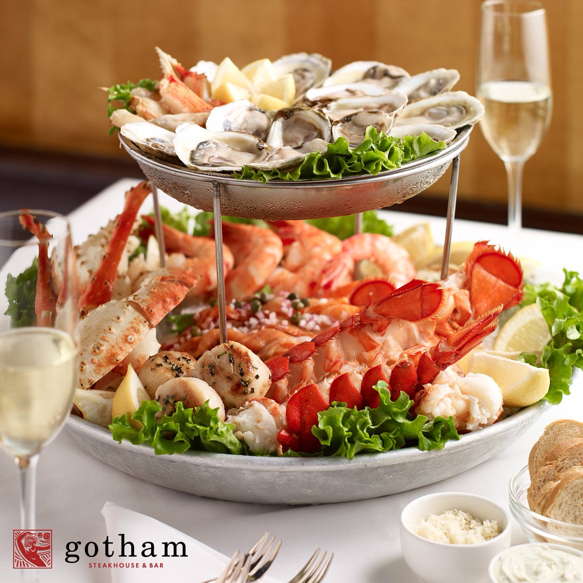 GothamVancouver's tweet photo. Did someone say #SeafoodTower? They did now! 🍤 #alltheseacreatures #justaddbubbles https://t.co/phlCEJAQeE