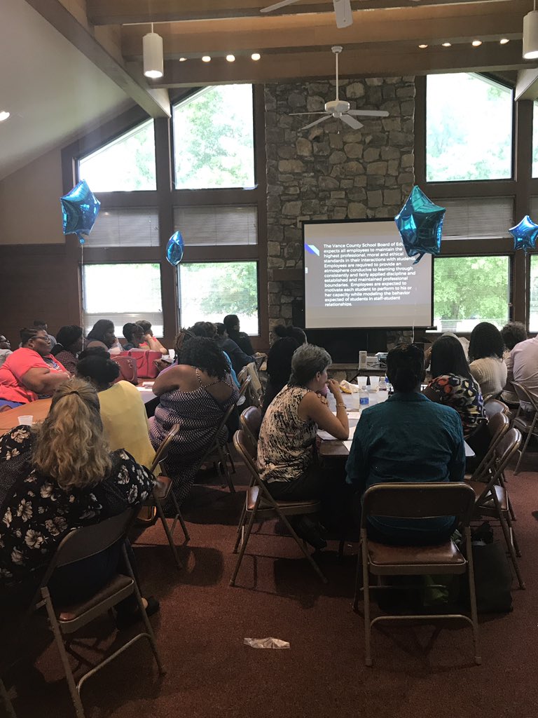 asmiles06's tweet photo. @VanceCoSchools New Employee Orientation. @burtonml1974 informing staff on local policies. https://t.co/OKNK8y0TUJ
