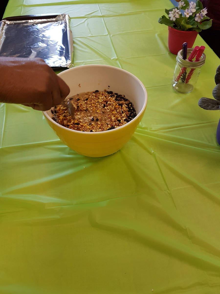 EcoTeamSJB's tweet photo. So much fun learning how to make bird seed treats with @BernardEcoTeam & @janette_roy @DPCatholic EcoLeads Guide to Gold! ππ± #dpsi2017 https://t.co/QjWZZ9dl95