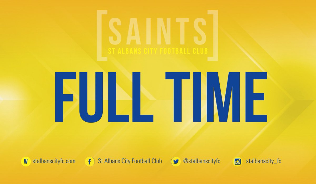 stalbanscityfc's tweet photo. FULL-TIME: Chelmsford City 0-2 St Albans City. Goals from Gardiner and Murrell-Williamson secure the three points this evening. #sacfc https://t.co/9MrZGuLAHP