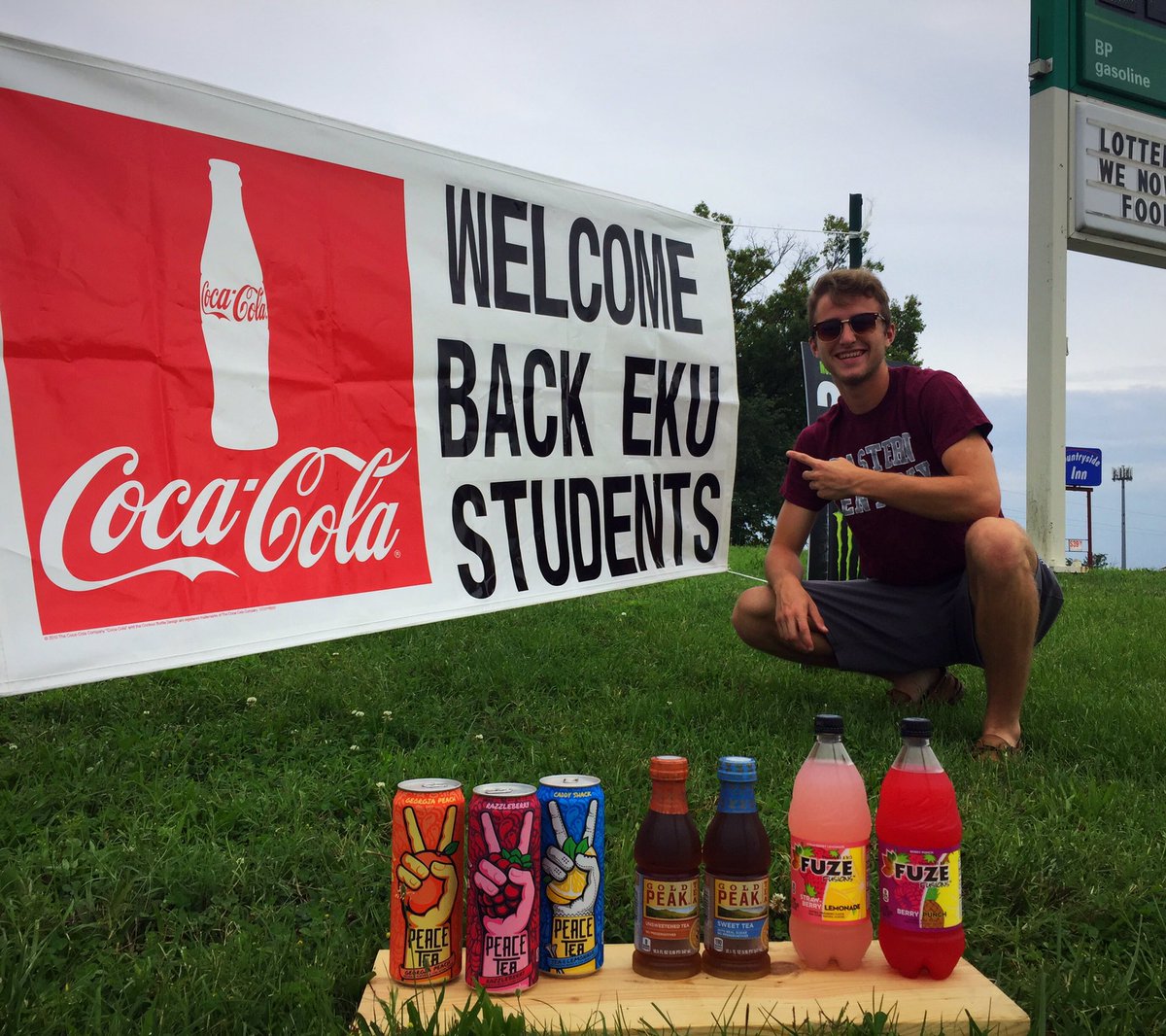 griffsexton's tweet photo. #EKU, early this semester I'll be on campus helping you discover your #personaliTEA. Sweepstakes for grand prizes included! #iworkforcokeca https://t.co/dgkcQy9GC1