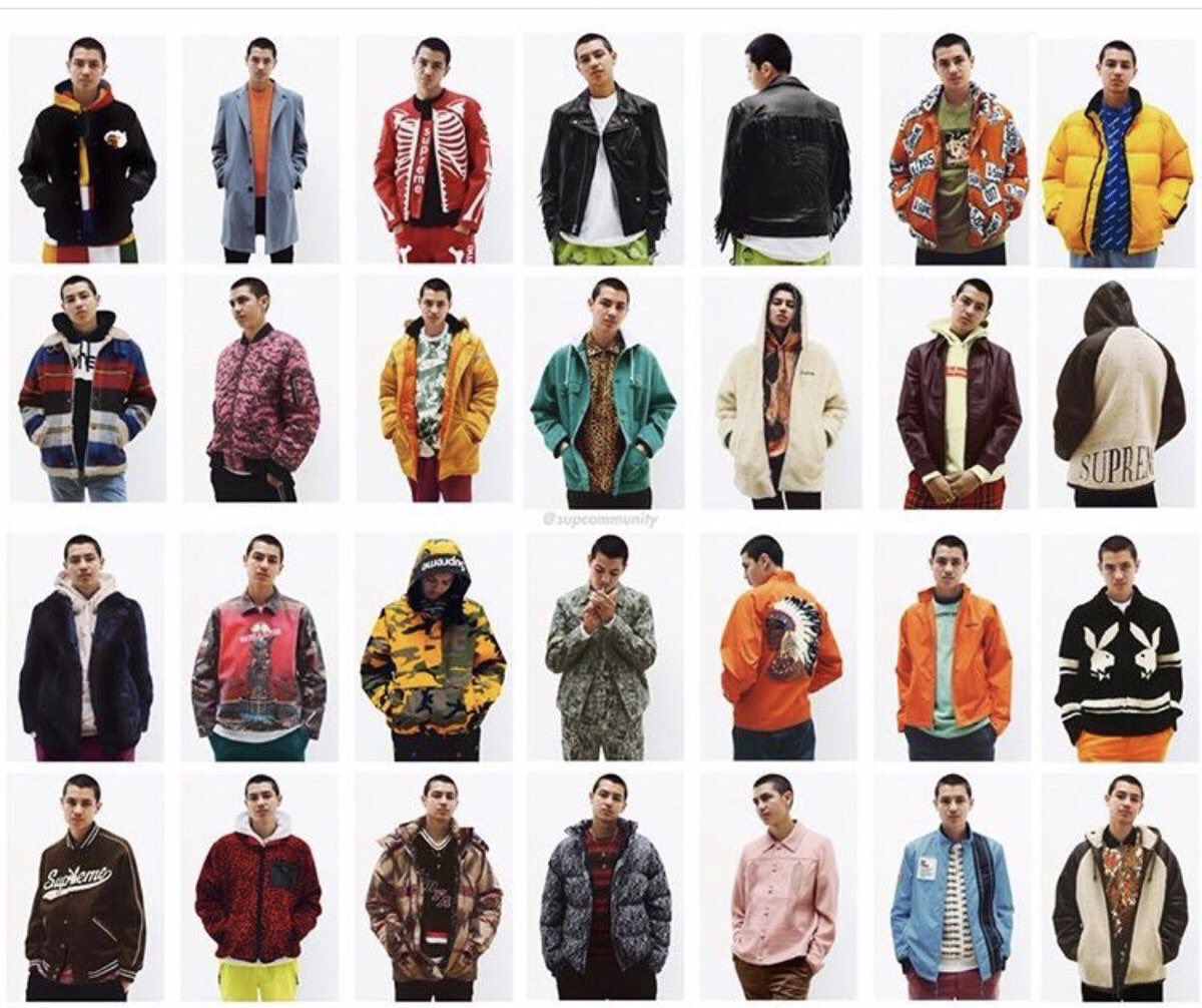 straight_sole's tweet photo. The Supreme F/W '17 look book dropped today.

What are your must cops? https://t.co/gjWJ40e0R6