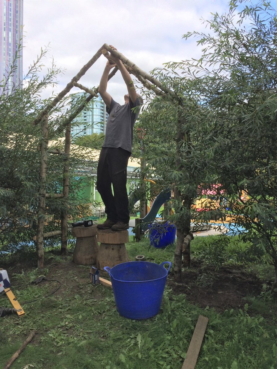 joinusoutside's tweet photo. Our award winning @BBCGWLive #livinginsync garden in new home at Smarty Pants nursery E15 @The_APL #urbanwildlife #joinusoutside https://t.co/49CSakAlig