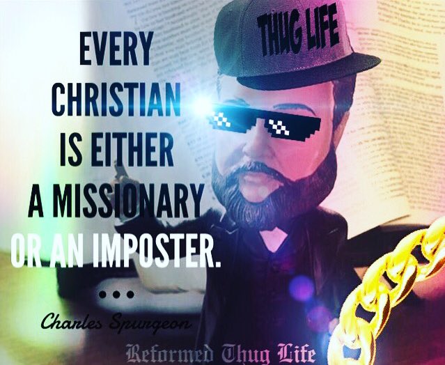 ReformedThugs's tweet photo. Go therefore &amp; make disciples of all nations, baptizing them in the name of the Father, Son &amp; Holy Spirit, Matthew 28:19 

#ReformedThugLife https://t.co/OFpHPRbbOp