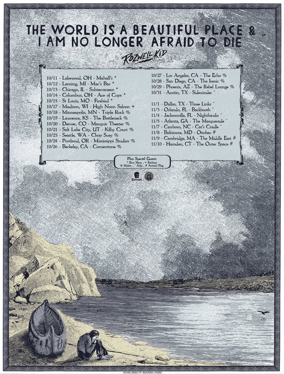 twiabp's tweet photo. Going on tour with @RozwellKid this fall! Tickets on sale Wednesday.Including- @SlowMassMusic @myletsband @animalflag @Ratboysband #adjy https://t.co/bzaVRwFSRM