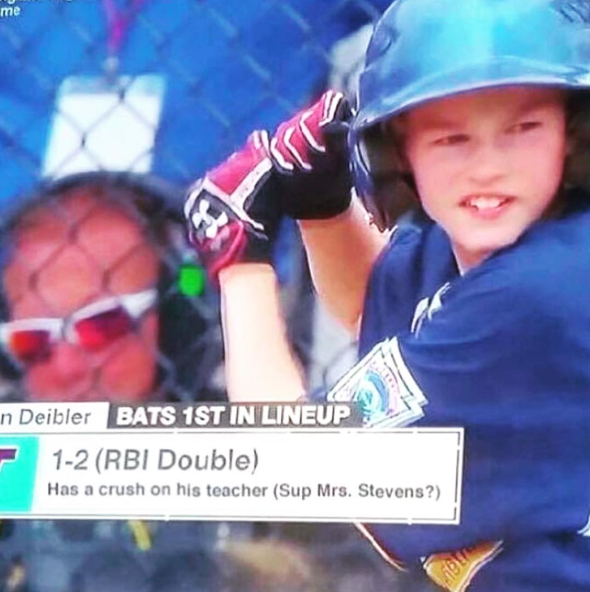 I love this kid!!! "sup Mrs. Stevens" 😂😂😂 #littleleagueworldseries https://t.co/xGNBFFyIJS