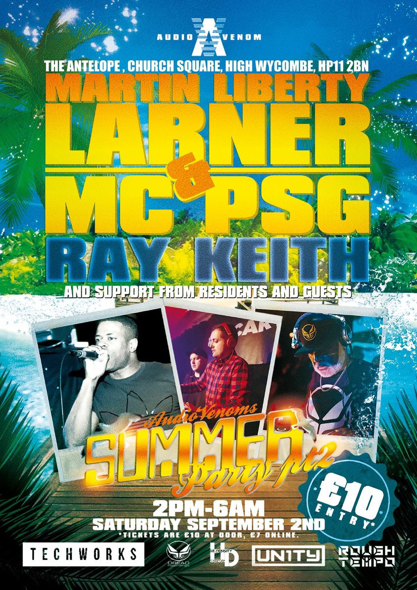 audiovenomuk's tweet image. Under 3 weeks to go, who's ready?? #AudioVenom #HighWycombe #dnb #house