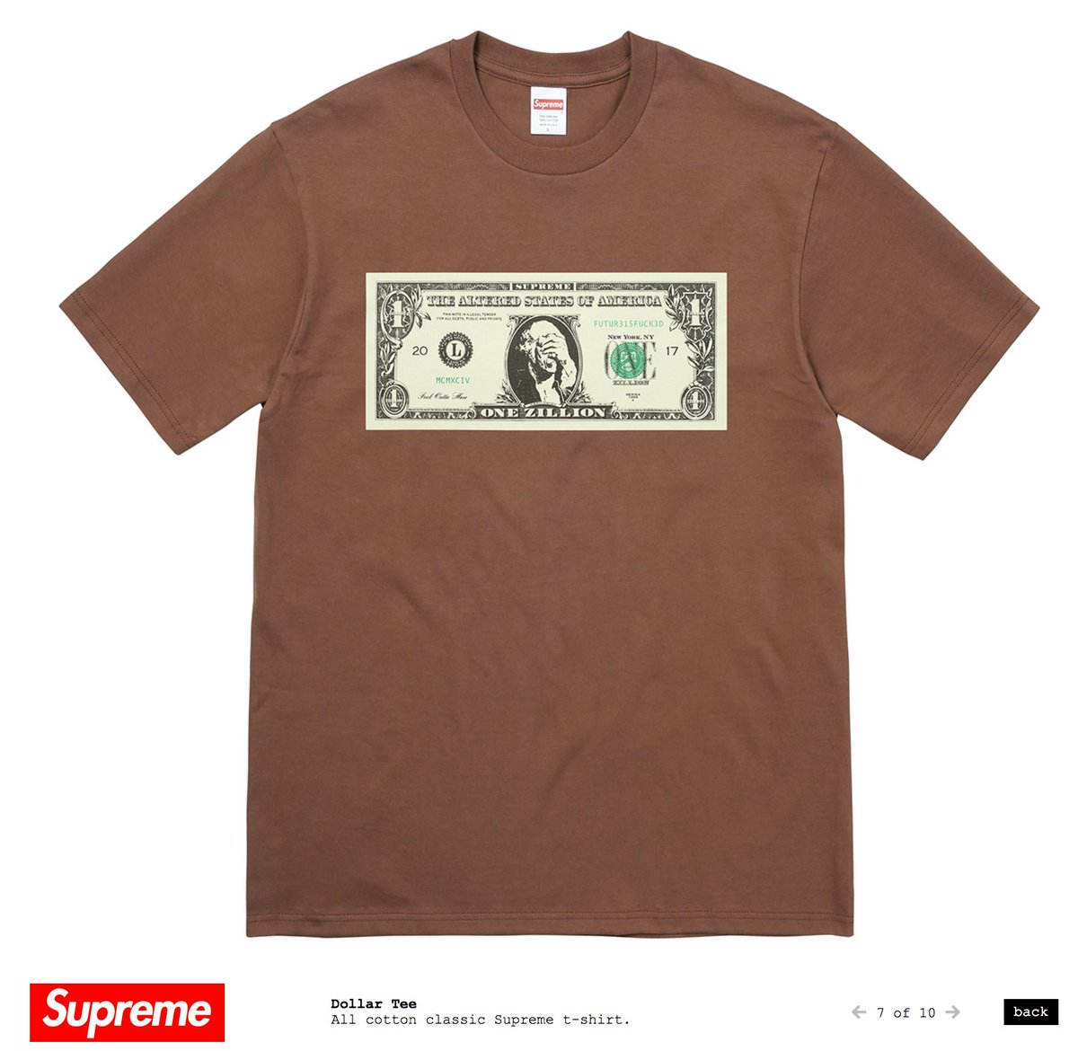 supreme one zillion shirt