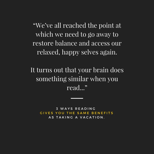 3 Ways Reading Gives You the Same Benefits as Taking a Vacation buff.ly/2hYnTue #amreading <a href="/thriveglobal/">Thrive</a> #bibliophile