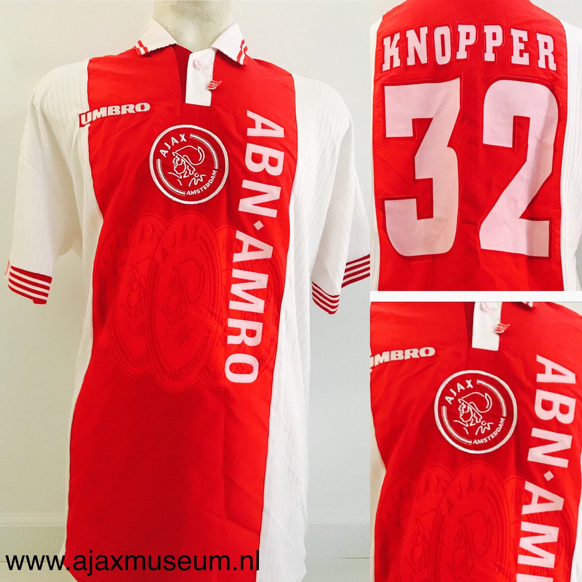 ajaxmuseumNL's tweet photo. Wedstrijdshirt van Richard #Knopper toegevoegd aan de collectie. Gedragen seizoen 1997 tijdens Volendam - Ajax https://t.co/DgmI90U41z #AJAX https://t.co/dXm9CmY20N