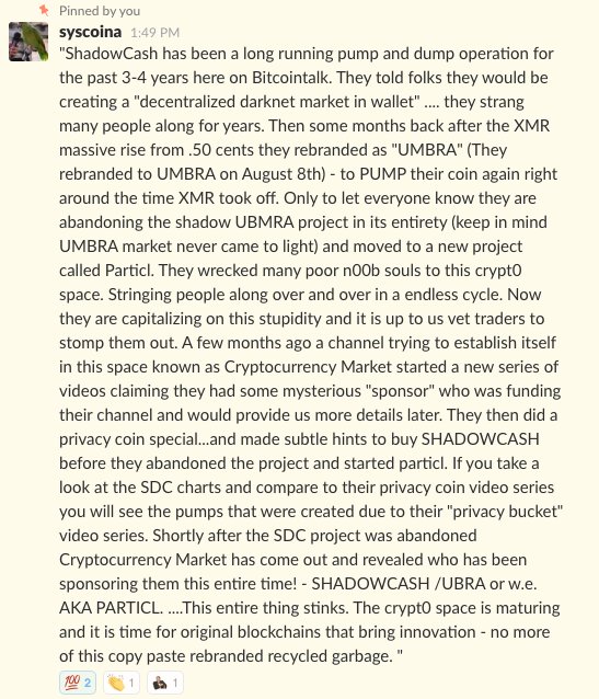 BlockchainDan's tweet image. Thank me later. #DYOR on all the "other names" its gone by... #shadowcoin #shadowcash #particl $SDC $PART $CINNI