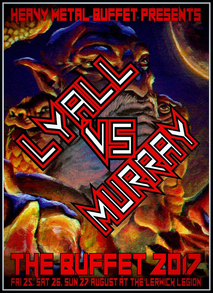 MetalBuffet's tweet photo. Loving the band posters this year? You can buy posters of the artwork at this year's festival! #buffet2017 #heavymetalbuffet #shetland https://t.co/f4s093C5zN