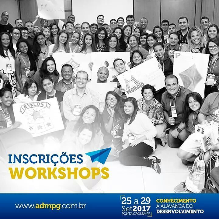 _admpg's tweet photo. Já estão abertas as inscrições para os Workshops do #CongressoADM2017. Acesse o site, faça o seu login e garanta s… https://t.co/3JCuEvgLK4 https://t.co/azbWfm5Dy5