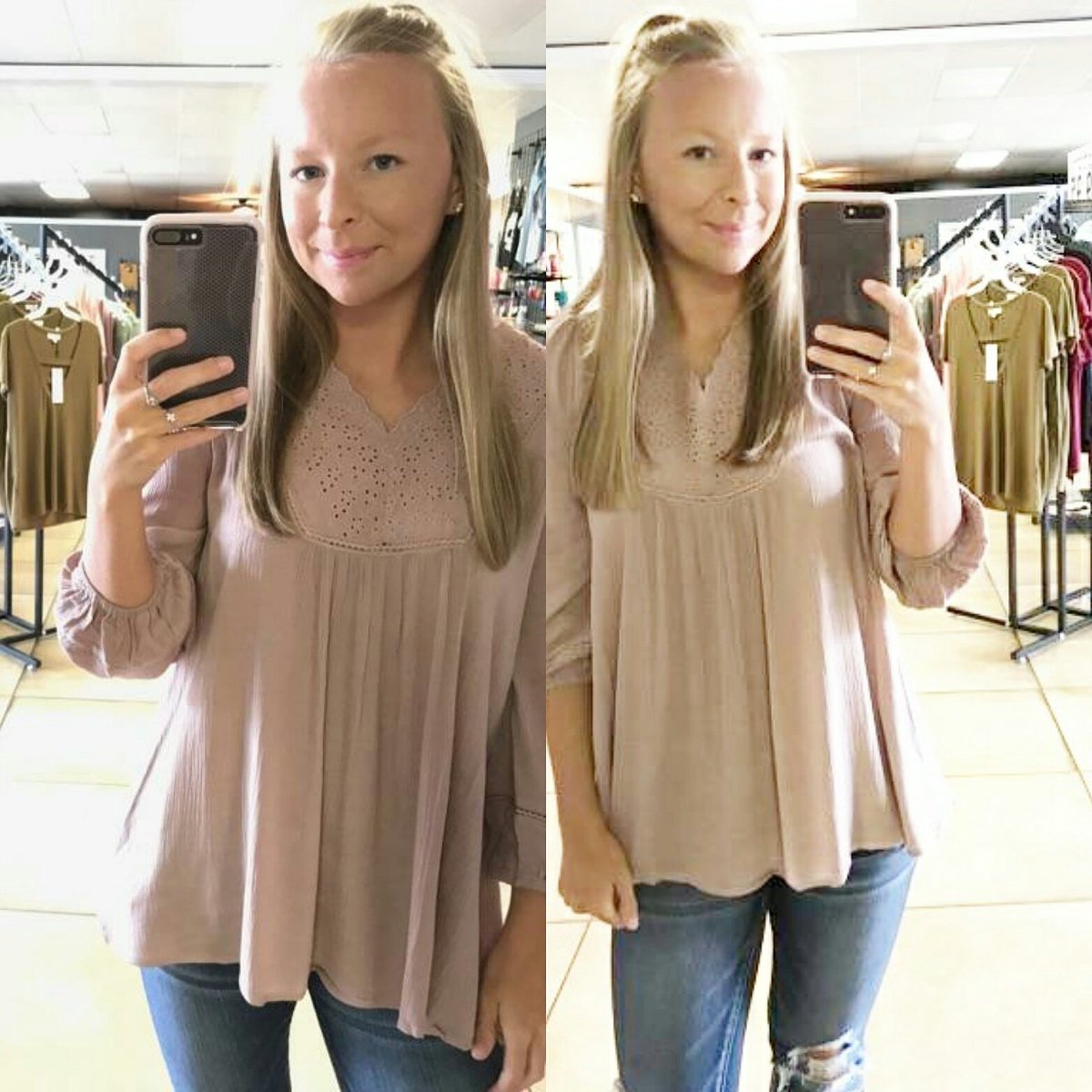 BrnzeBombshell's tweet photo. This peasant top tho 😍😍😍 just $19.99 Come check out all our #newarrivals #peasanttop #shoplocal #fallfashion #cabot #jacksonville https://t.co/INo1lIPLvK