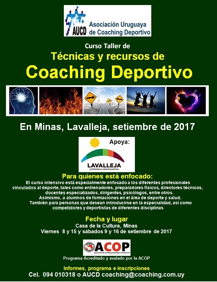 Damos en respaldo académico a la actividad de la AUCD en Minas Lavalleja, que se realizará con el apoyo de la Intendencia Deportamental.