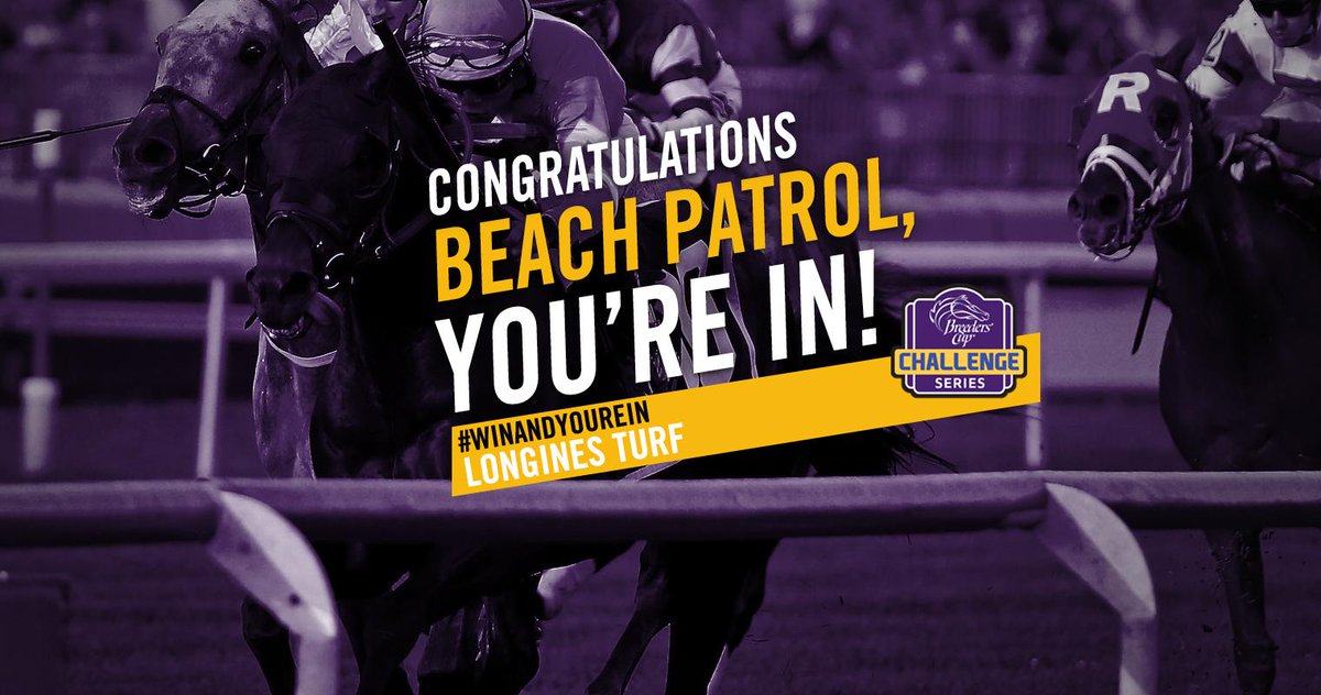 sweepstaking's tweet photo. Watch Beach Patrol secure a #BC17 trip with a win in the #Million35 @Arlington_Park #BCSweepstakes #WinAndYoureIN - https://t.co/jgK2xrKWyn https://t.co/2V8xhnh1p7