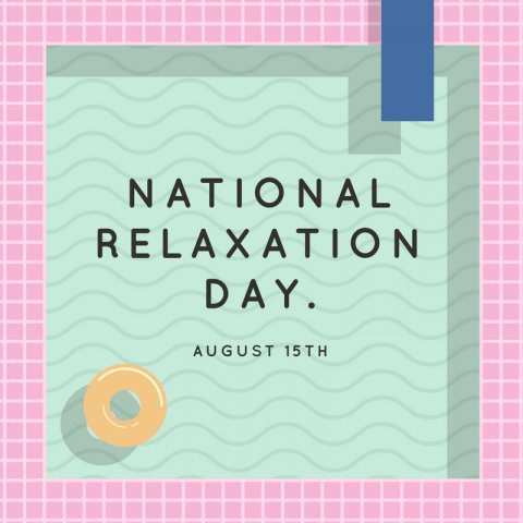 Don't forget to take some time to yourself!