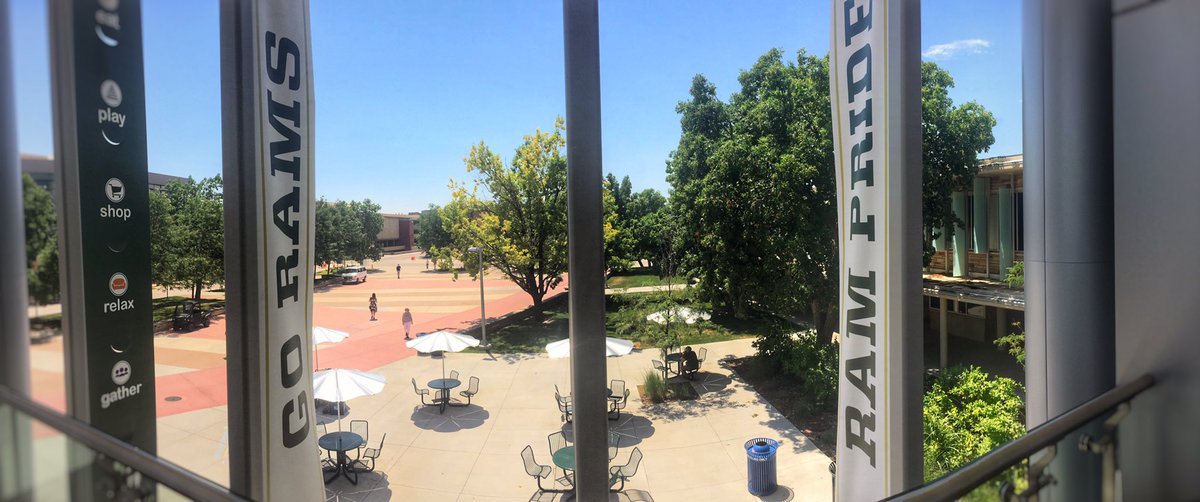 HealthHumanSci's tweet photo. One week. 
One week til this plaza is full again. 🙌
#ColoradoState https://t.co/afSl7SOTOl