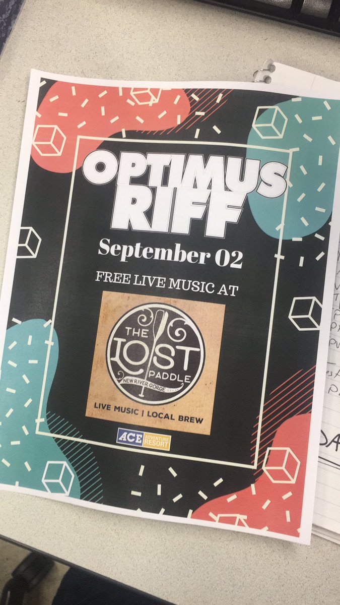 Playing at <a href="/ACEadventures/">ACE Adventure Resort</a> at the lost paddle on Sept 02! #optimusraft