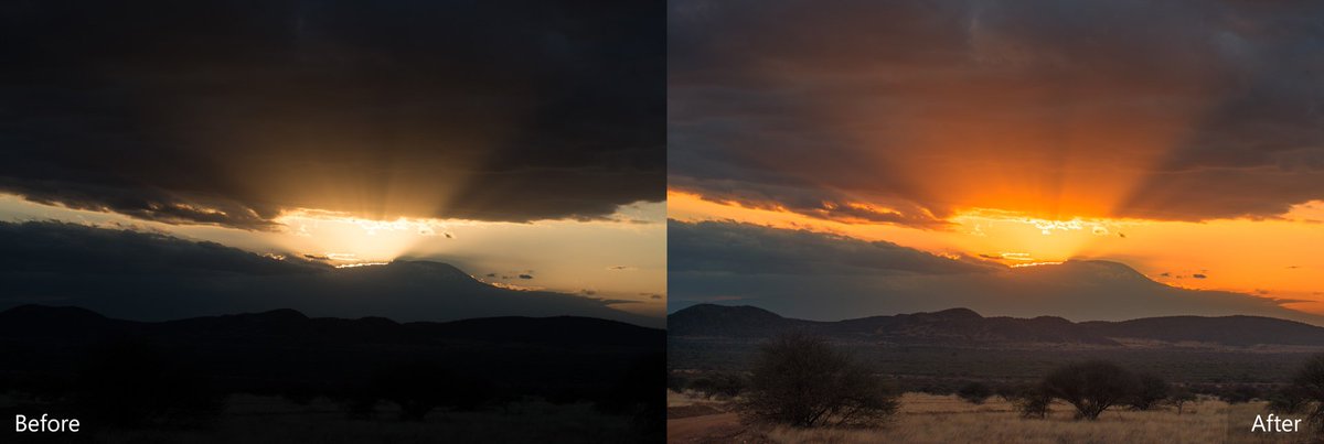 LenscapeFilters's tweet image. Another example why good post-processing is crucial to make a great photo, even with a stunning setting like this sunset over Kilimanjaro!