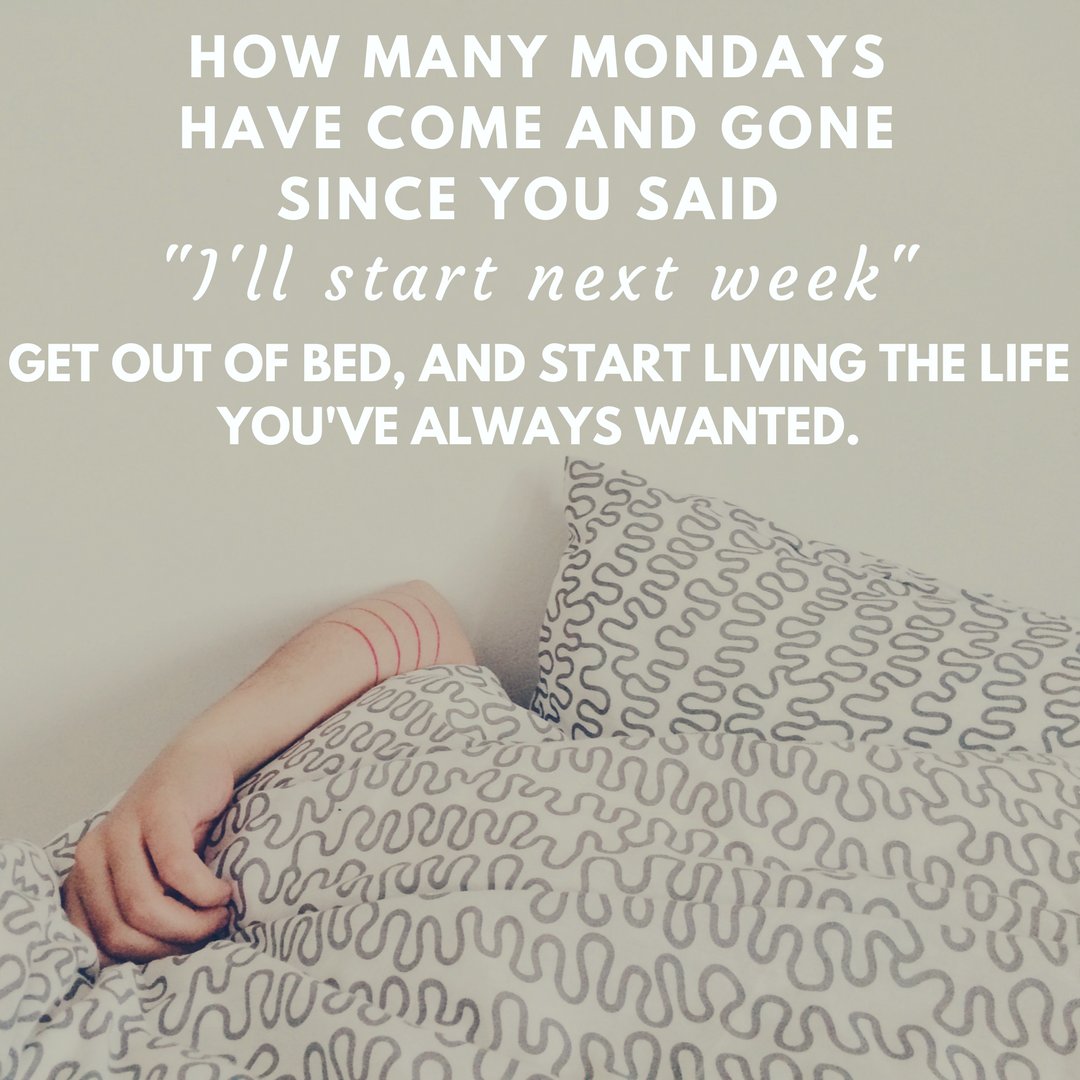 Who's guilty of this?!🙋 If you need the accountability to keep your "I'll start next week" promise to yourself, call us! 760-423-4090.