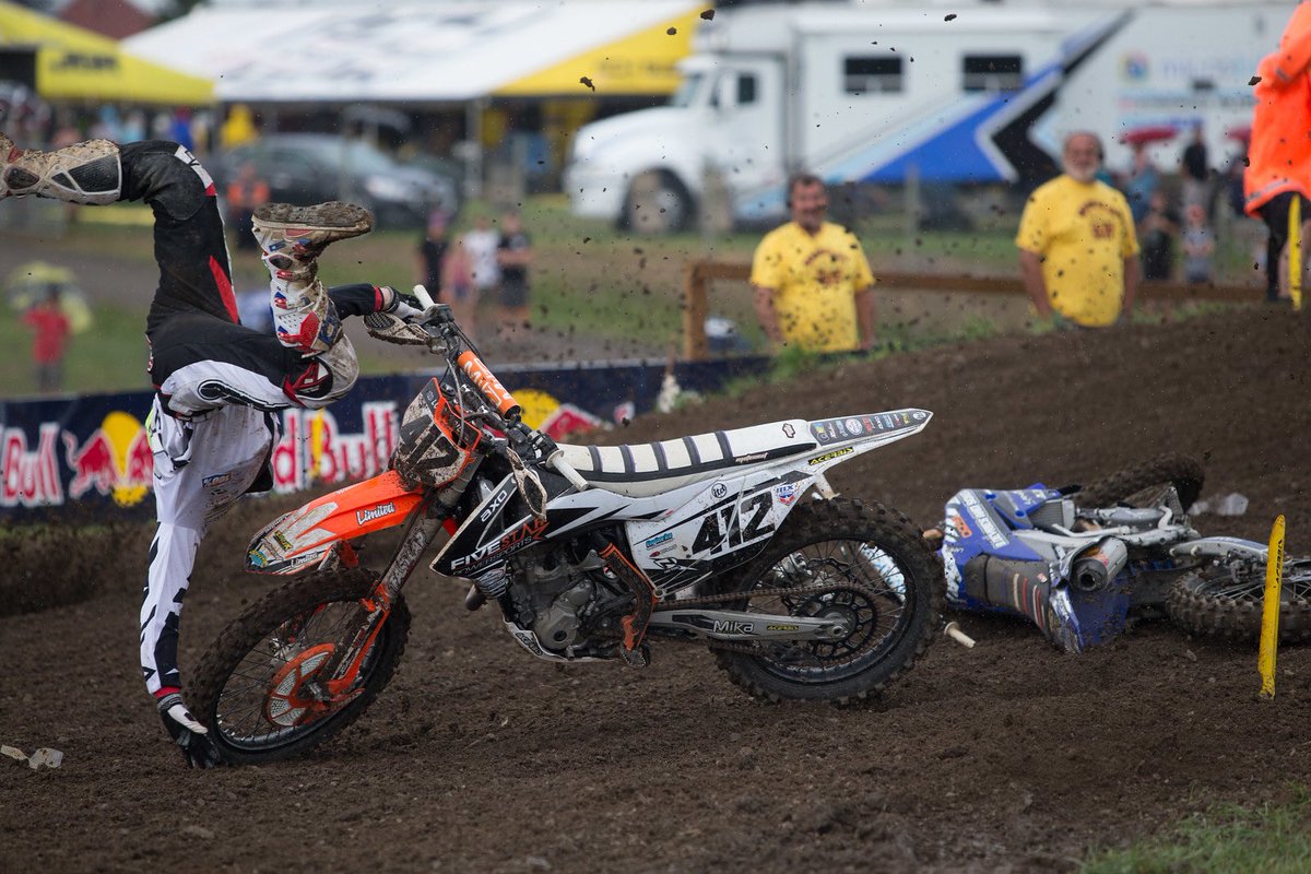 SupercrossLIVE's tweet photo. When Monday hits hard. 😳😖 #SupercrossLIVE #ProMotocross https://t.co/jHnXlbTAgS
